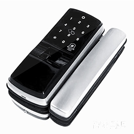 明達指紋鎖 玻璃門指紋密碼鎖 鋁合金刷卡鎖