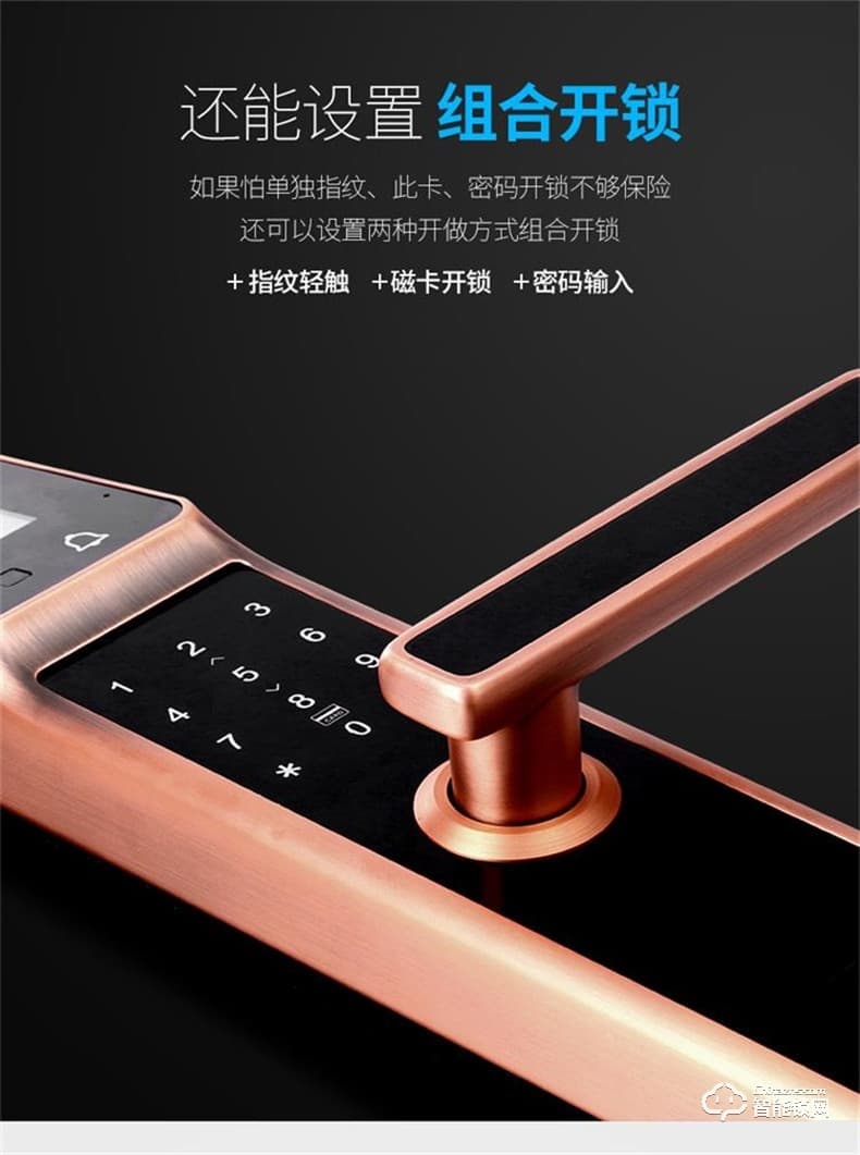 朗菲智能鎖 家用防盜門監(jiān)控攝像頭電子鎖