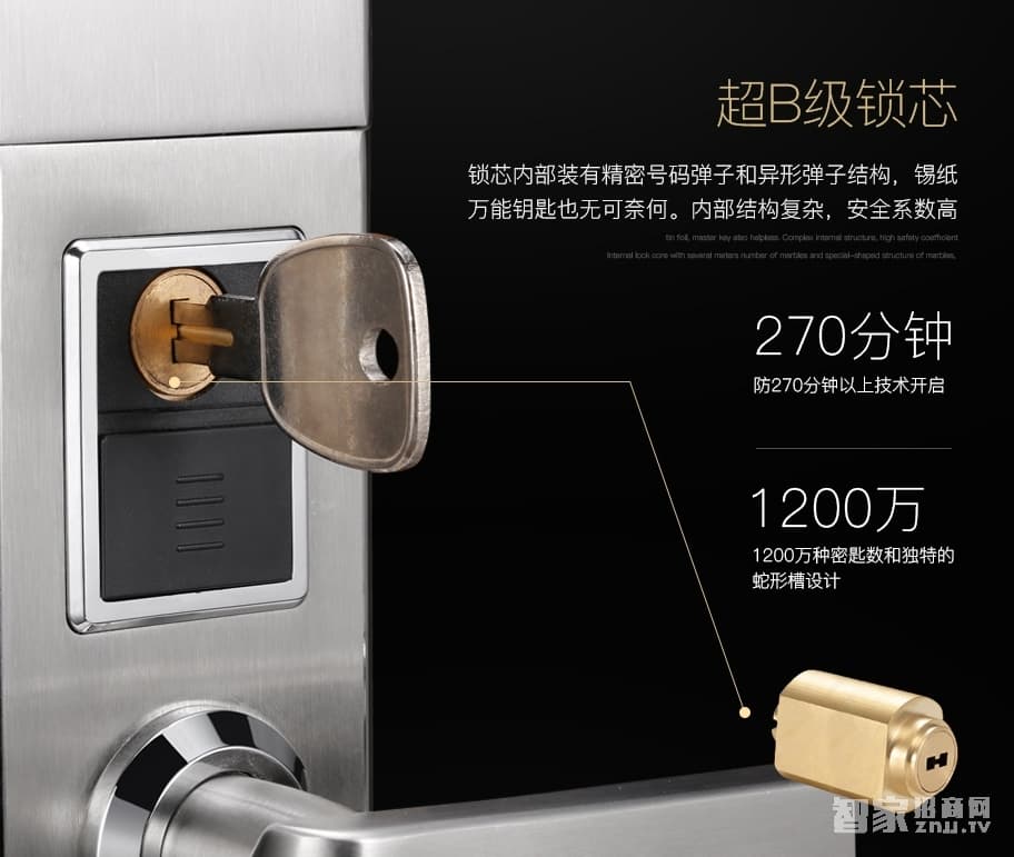 鑫斯盾智能指紋鎖 滑蓋電子密碼鎖