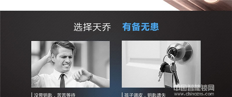 天喬紅古銅滑蓋智能指紋鎖 別墅防盜門鎖