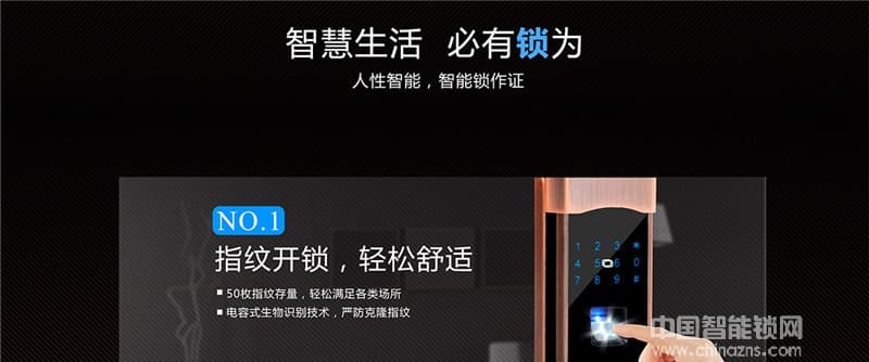 天喬紅古銅滑蓋智能指紋鎖 別墅防盜門鎖