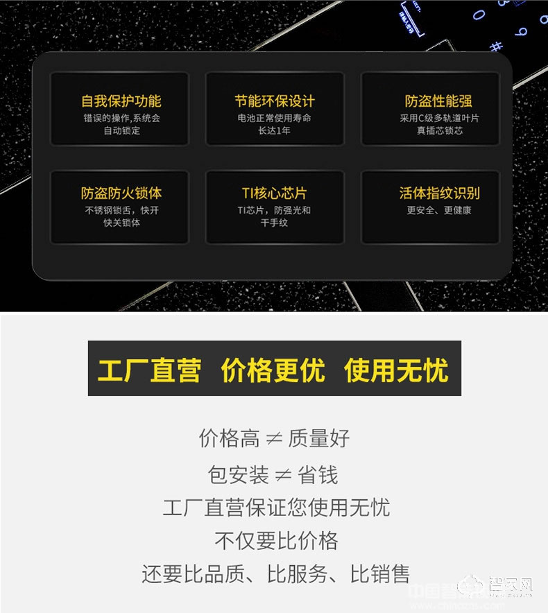 歐超不銹鋼智能鎖 防貓眼 英倫華安160601