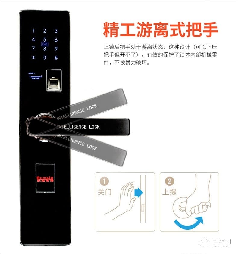 歐超不銹鋼智能鎖 防貓眼 英倫華安160601