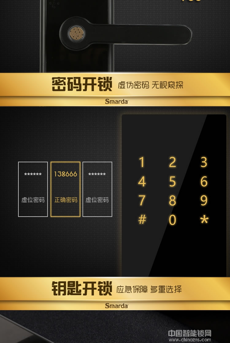 smarda指紋鎖 新款平板指紋鎖 智能感應(yīng)刷卡鎖