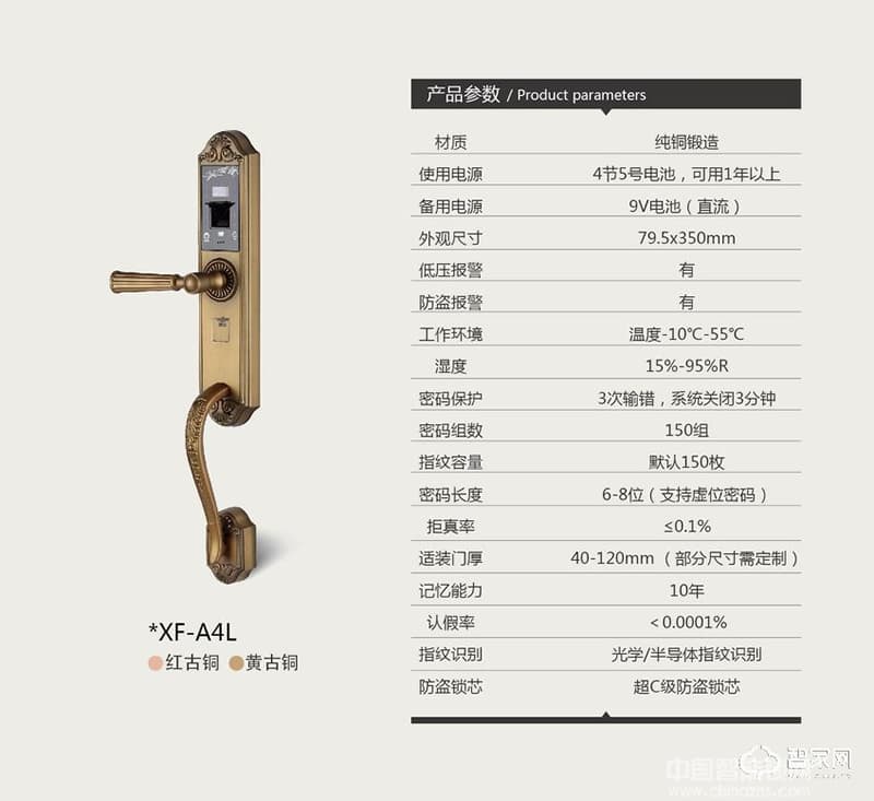 新飛純銅鍛造指紋鎖 密碼鎖 刷卡鎖