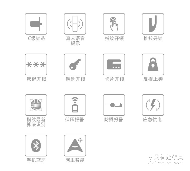 箭牌推拉式智能指紋鎖天盾A907 家用防盜門電子密碼鎖