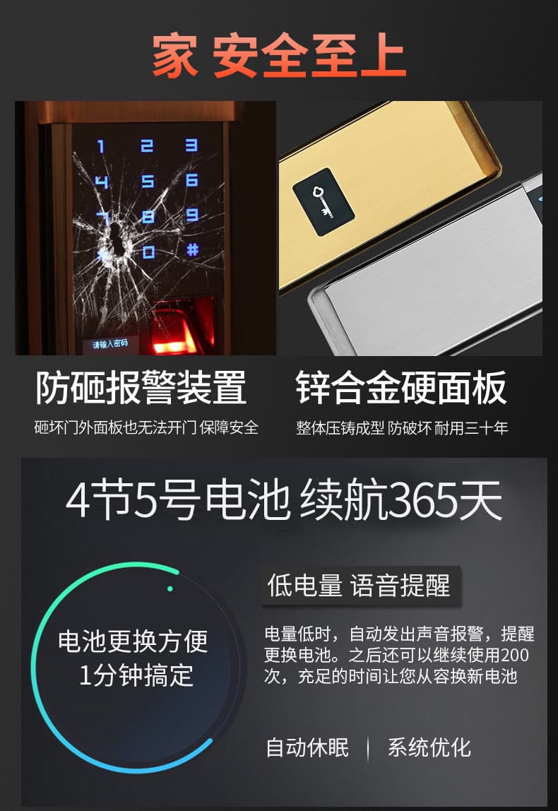 帥榮智能鎖 指紋鎖 不銹鋼指紋鎖 家用智能鎖 滑蓋智能鎖