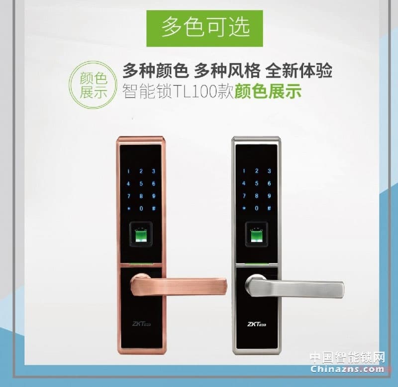 中控鋅合金智慧鎖TL100 家用電子防盜門密碼鎖