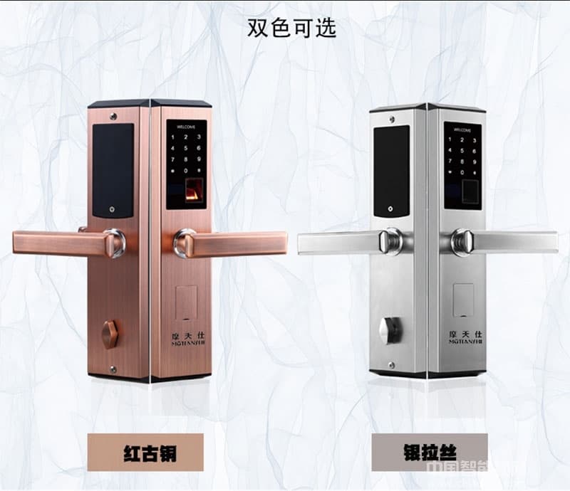 摩天仕智能鎖 不銹鋼直板指紋密碼鎖 家用防盜門鎖
