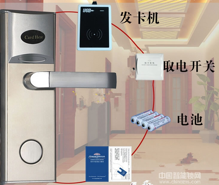 普藍德賓館智能感應門鎖 智能磁卡門鎖