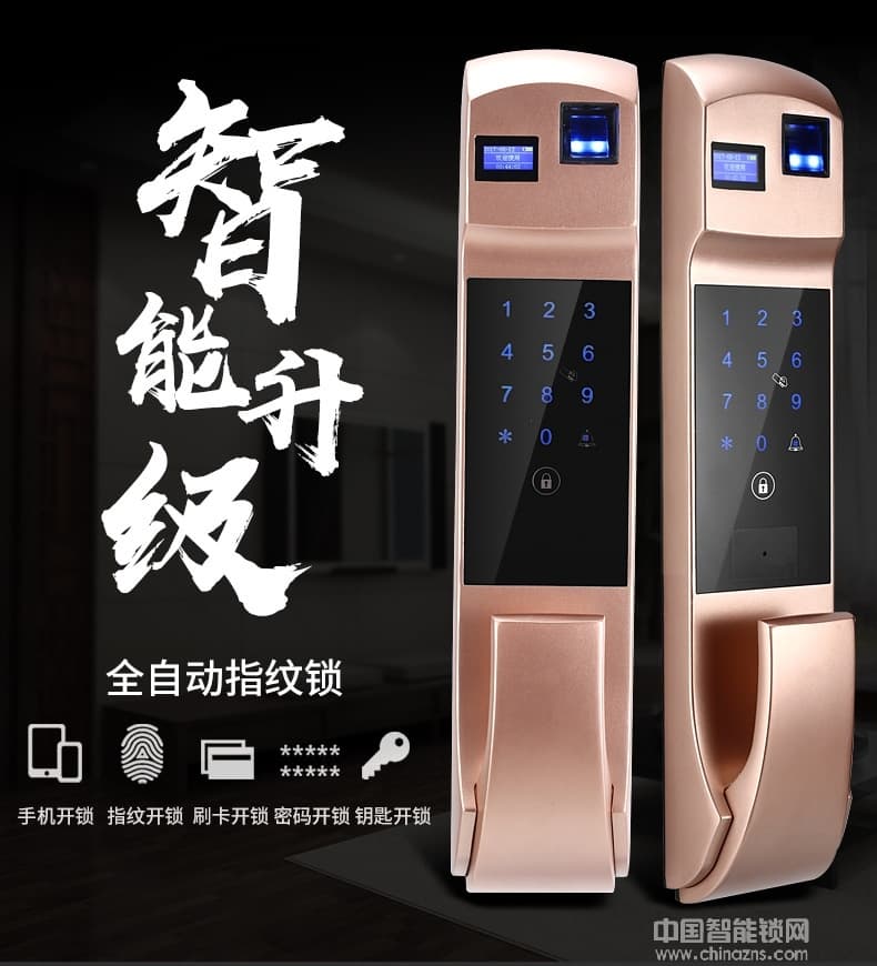 榮心智能鎖 防貓眼開啟指紋密碼鎖 全自動智能鎖
