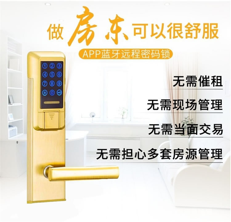 偉創智能鎖 藍牙手機APP密碼刷卡鎖 出租屋智能鎖