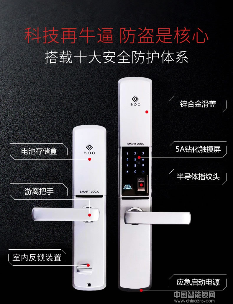 利百加智能指紋密碼鎖 家用電子門鎖