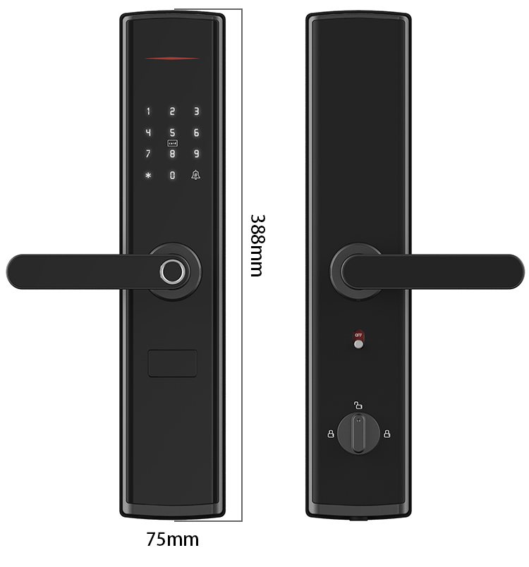 拉盯指紋鎖 不銹鋼滑蓋指紋鎖 家用刷卡密碼鎖