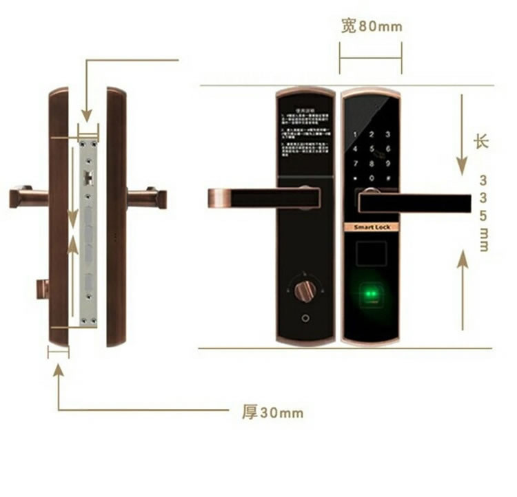 云領酒店公寓智能鎖 辦公短租電子密碼鎖