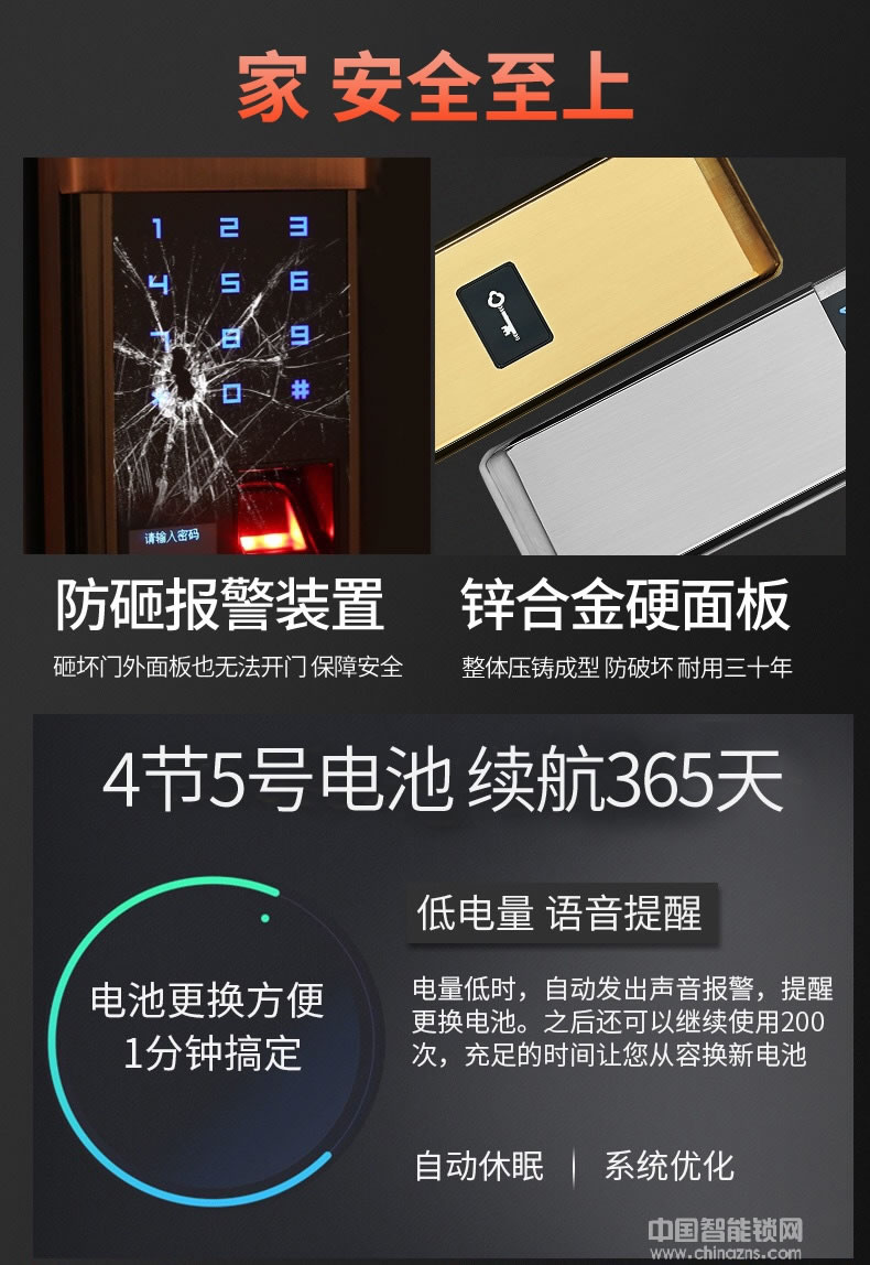 帥榮智能鎖 不銹鋼指紋識別鎖 電子感應(yīng)密碼鎖