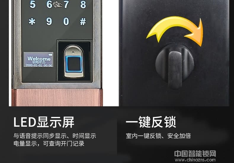 帥榮智能鎖 不銹鋼指紋識別鎖 電子感應(yīng)密碼鎖