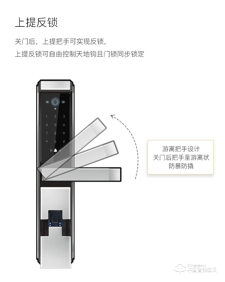 九萬里指紋鎖W500智能門鎖 wifi可視遠(yuǎn)程密碼鎖家用防盜門鎖電子鎖