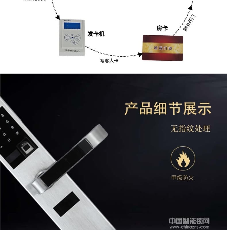 可普智能鎖 酒店公寓防盜鎖 手機APP指紋密碼鎖