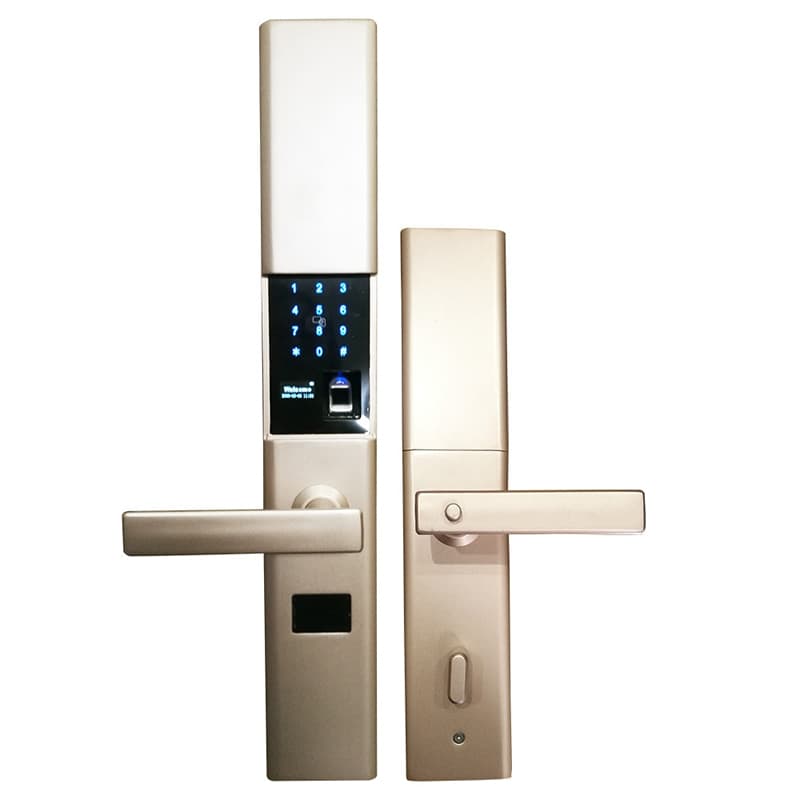 黑將軍指紋鎖 防貓眼設(shè)計家庭大門鎖 APP滑蓋半導(dǎo)體指紋鎖