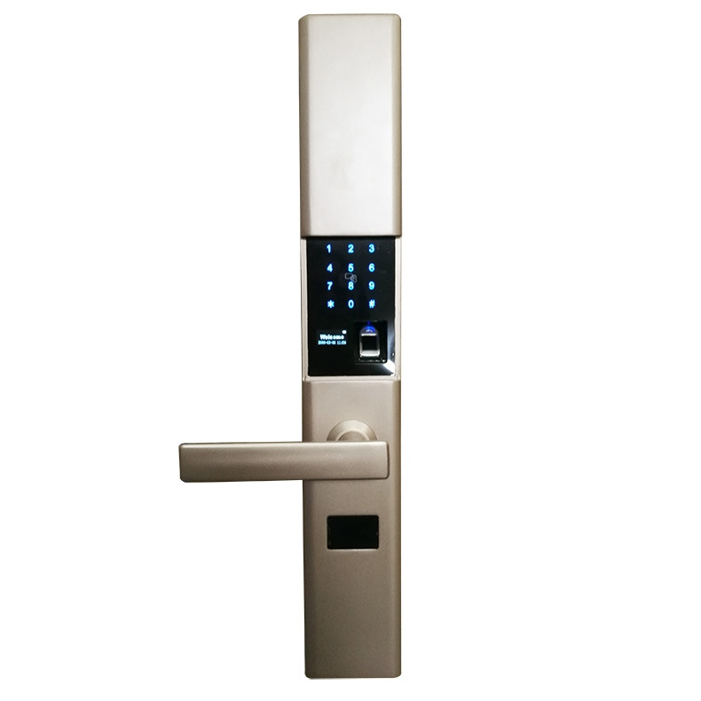 黑將軍指紋鎖 防貓眼設(shè)計家庭大門鎖 APP滑蓋半導(dǎo)體指紋鎖