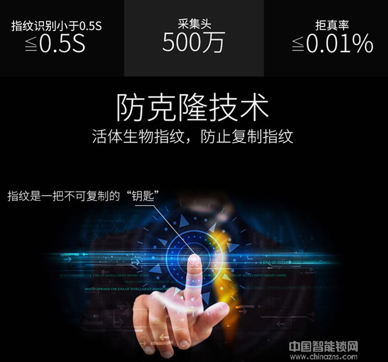 黑將軍指紋鎖 防貓眼設(shè)計家庭大門鎖 APP滑蓋半導(dǎo)體指紋鎖