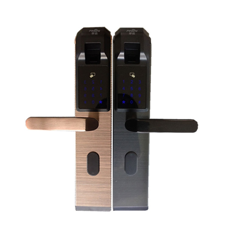 菲諾指紋鎖 智能指紋密碼刷卡鎖 不銹鋼電子鎖