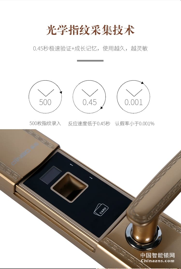 榮事達品冠歐式指紋鎖小智12 別墅自動滑蓋門鎖