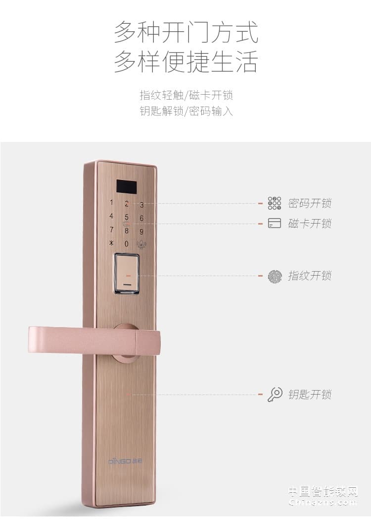 榮事達(dá)品冠密碼鎖小智16 家用防盜門指紋鎖