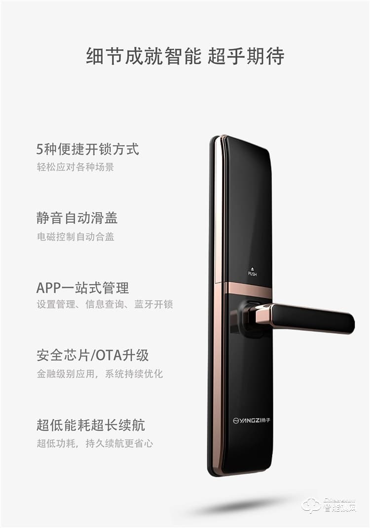 揚(yáng)子智能鎖 H2家用半自動(dòng)滑蓋智能鎖