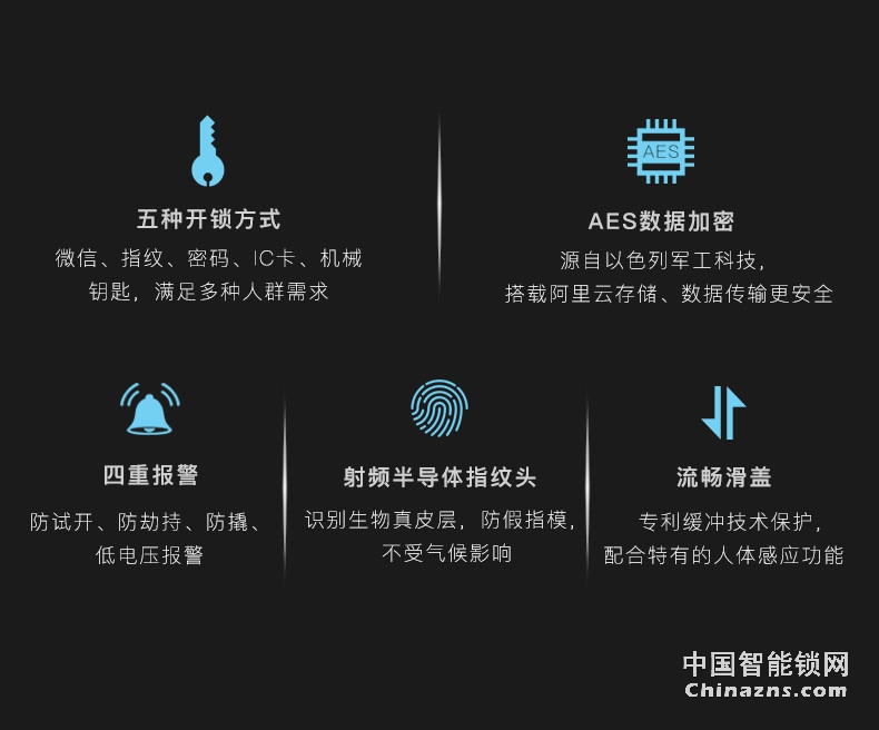 黑龍智能指紋鎖A603 家用電子鎖密碼鎖