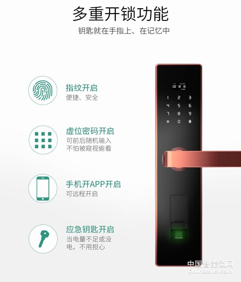 簡舒智能指紋鎖S002 直板家用防盜門木門智能鎖 電子密碼鎖