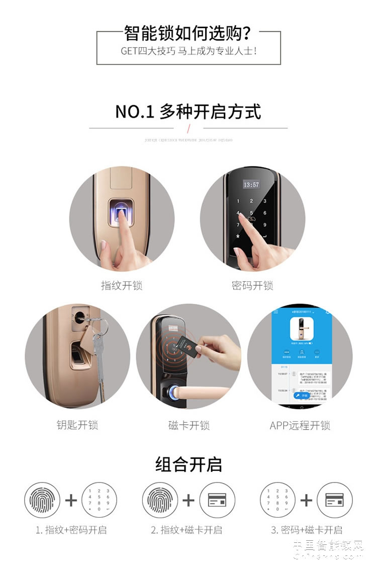 e家鎖1系智能鎖指紋鎖密碼鎖刷卡磁卡鎖電子鎖家用防盜門禁鎖