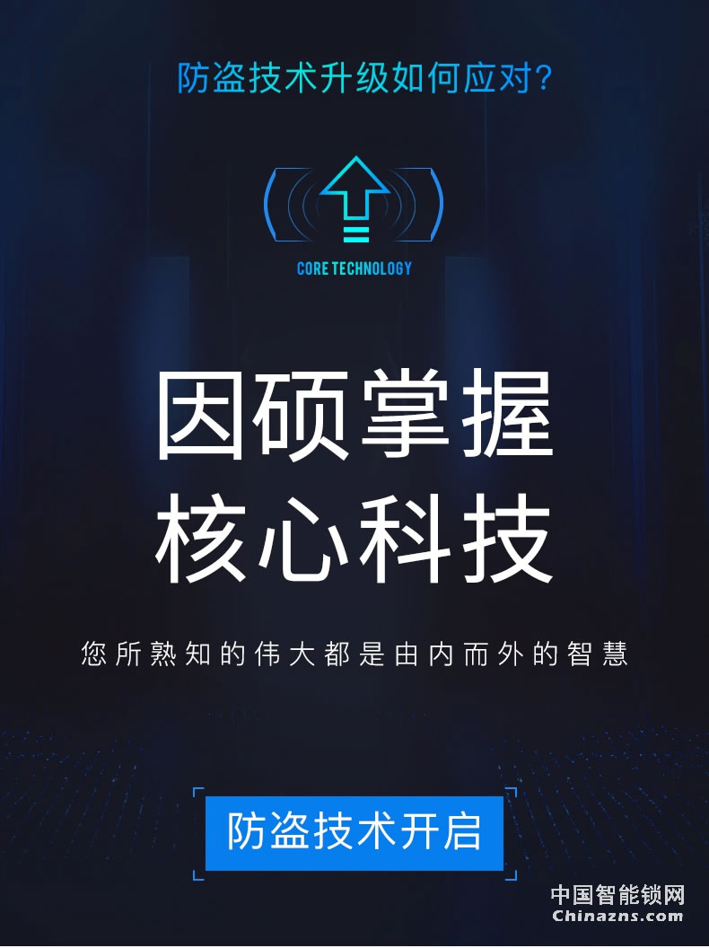 因碩智能指紋鎖 家用防盜門密碼鎖 室內(nèi)電子門鎖