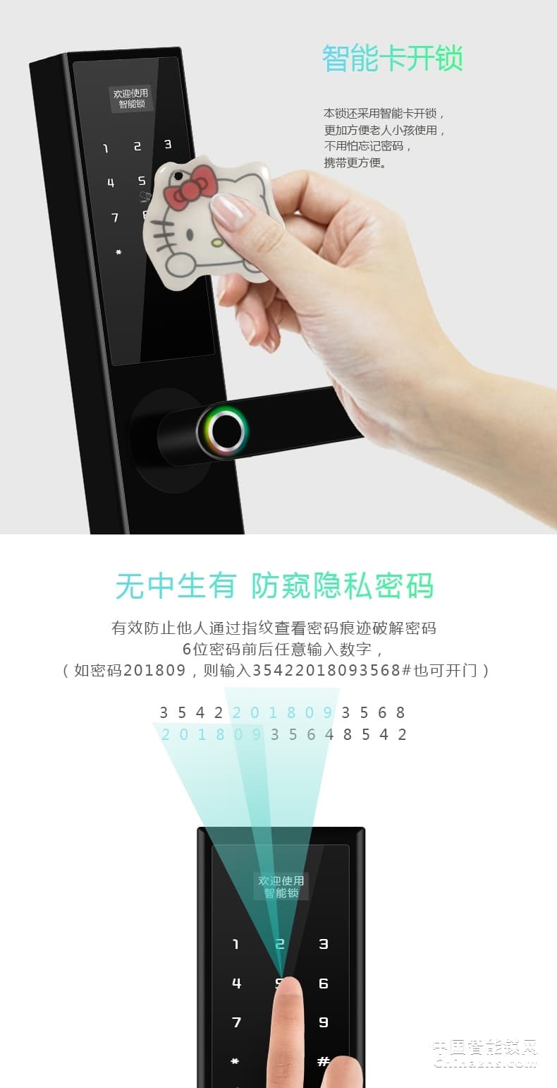 因碩智能指紋鎖 家用防盜門密碼鎖 室內(nèi)電子門鎖