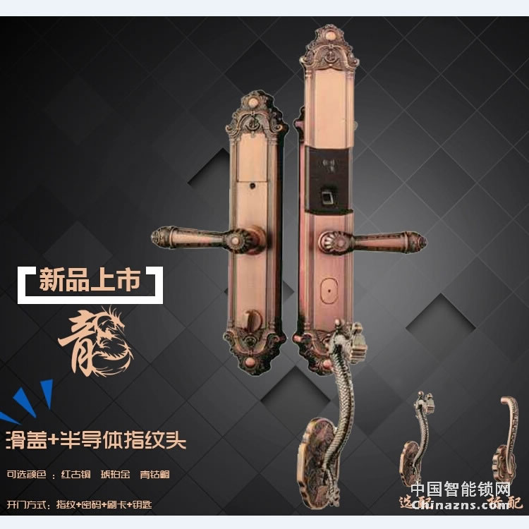 金玉鑫歐式智能門鎖 別墅指紋鎖 銅門指紋鎖