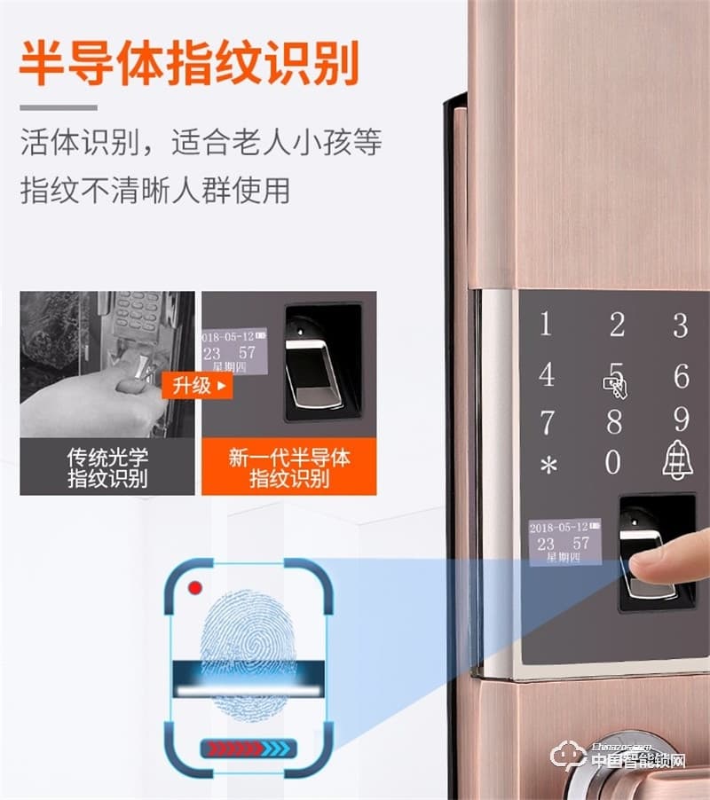 科萊寶指紋鎖智能鎖 家用防盜門電子鎖密碼鎖 