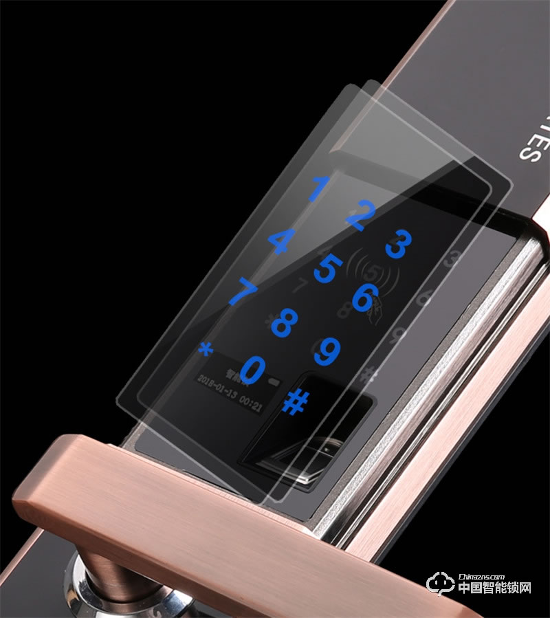 科萊寶感應觸摸電動滑蓋家用電子門鎖 防盜門密碼鎖 