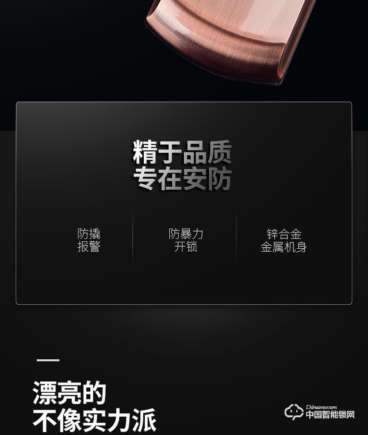 普泰升滑蓋指紋鎖 家用智能門鎖 半導體智能指紋密碼鎖