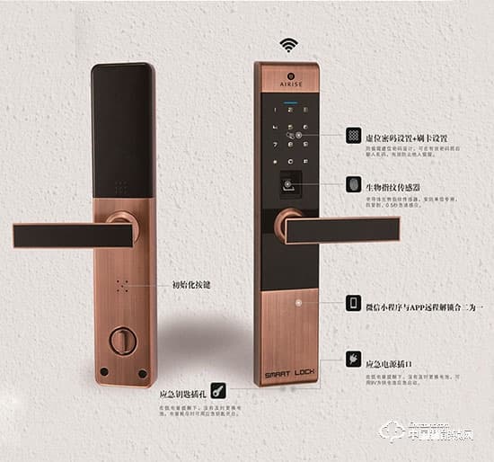 艾瑞斯智能鎖 家用直板指紋密碼鎖 防盜刷卡鎖