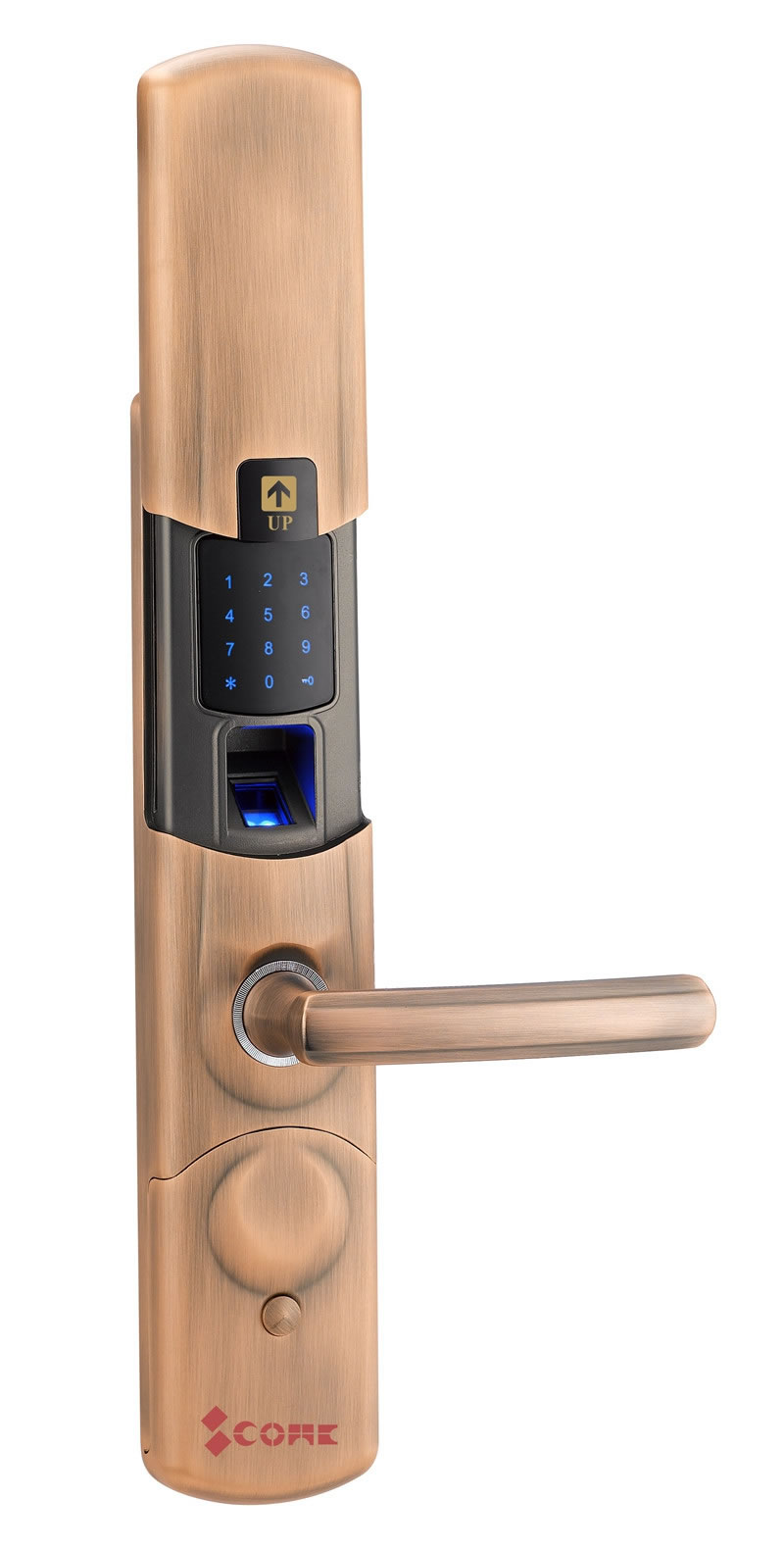 史康姆智能鎖 不銹鋼滑蓋指紋鎖 別墅公寓智能門鎖