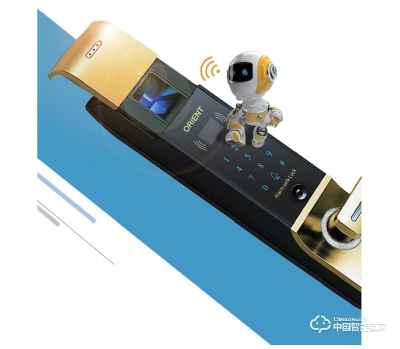 奧聯智能鎖 小滑蓋指紋密碼鎖 防盜門智能鎖