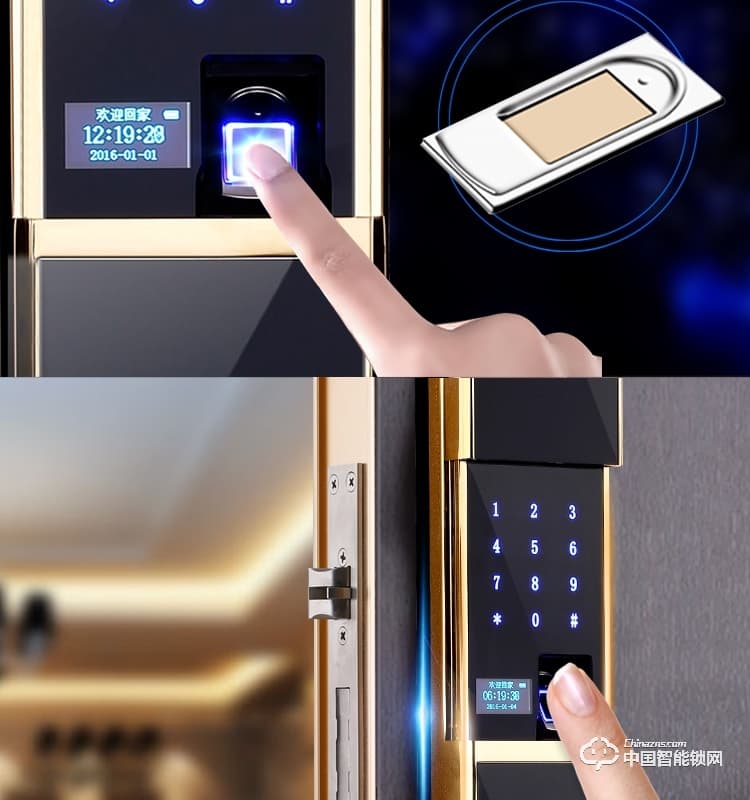 梵格爾指紋鎖 家用防盜門電子鎖遠程智能門鎖密碼鎖