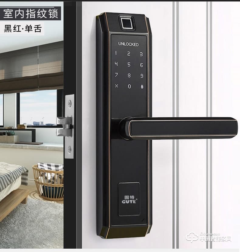 固特智能指紋鎖 密碼鎖家用室內(nèi)門臥室木門鎖