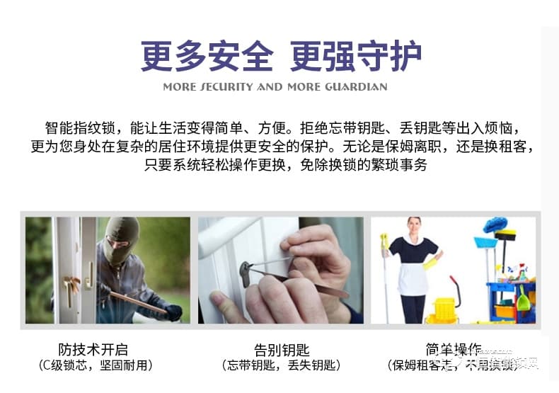 固特家用指紋鎖防盜門鎖 智能電子鎖指紋識別磁卡密碼鎖