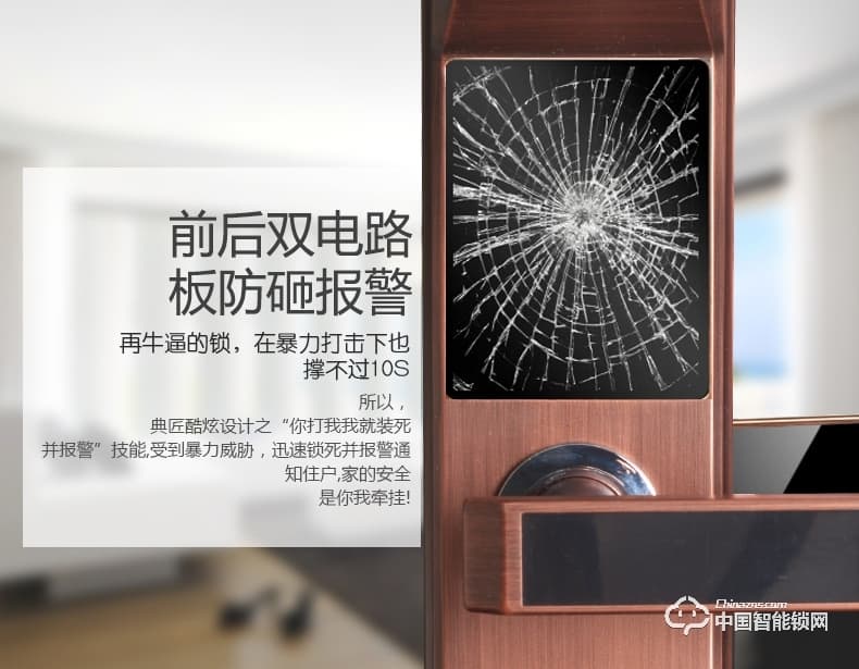 典匠智能鎖 D6017智能家用防盜門半導體指紋鎖密碼鎖