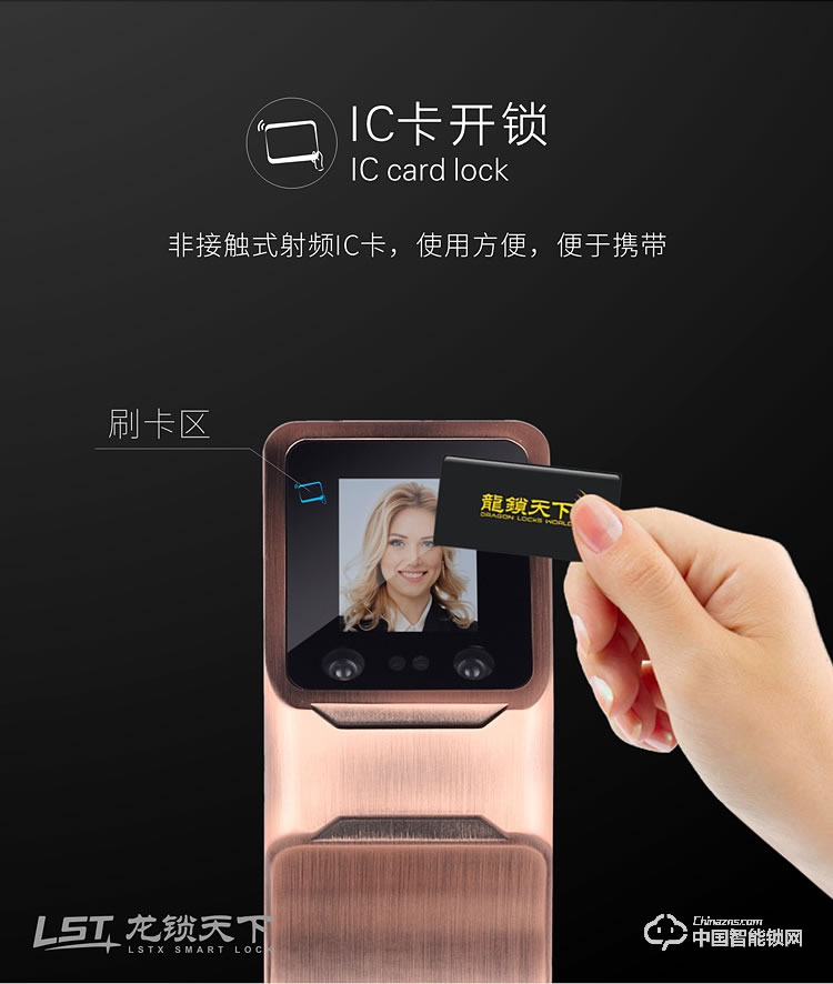 龍鎖天下智能鎖 人臉識別智能鎖 防盜門智能鎖Q7