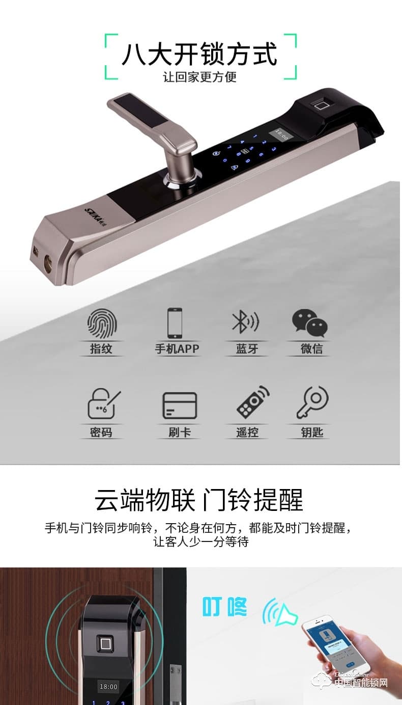 視佳指紋鎖 家用防盜門智能密碼鎖