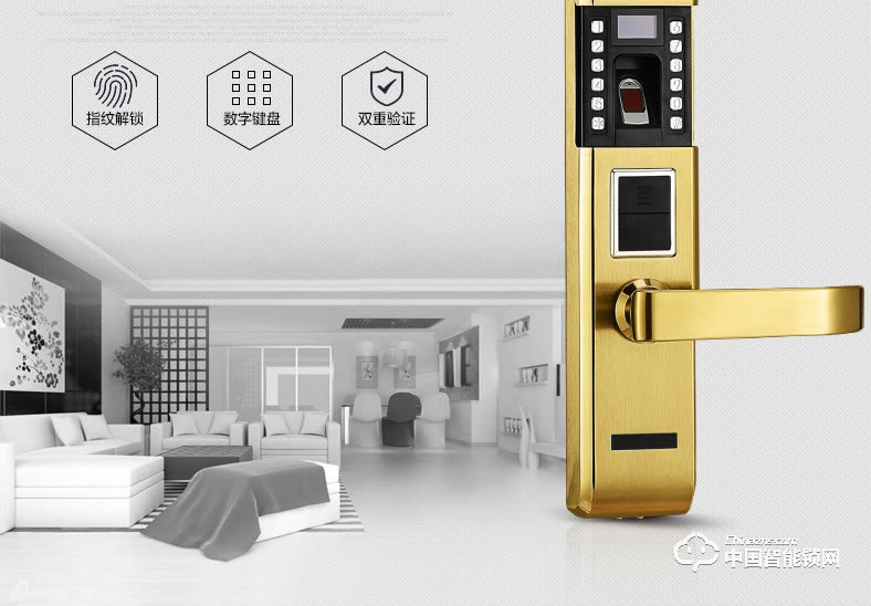 銳凌芯智能指紋鎖 不銹鋼防盜門(mén)電子密碼鎖