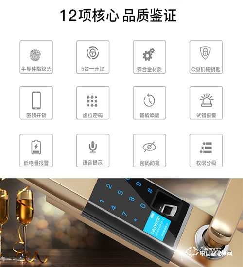 銳凌芯智能鎖 銳-88人臉解鎖指紋鎖密碼鎖